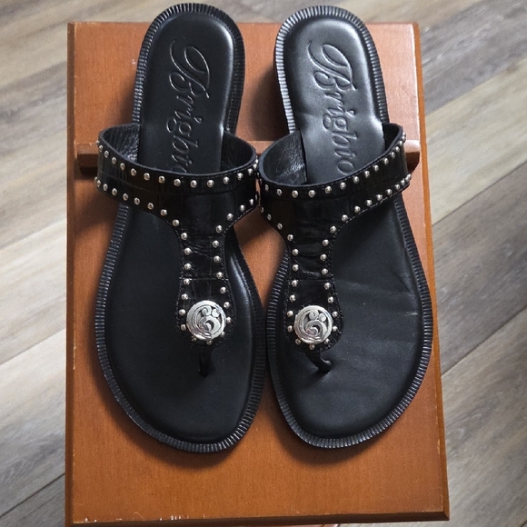 Brighton Shoes - Brighton Black Studded Women's Sandals
